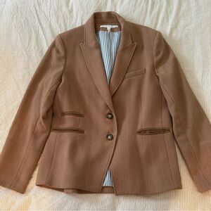 Veronica Beard Tan Dickey Blazer Jacket